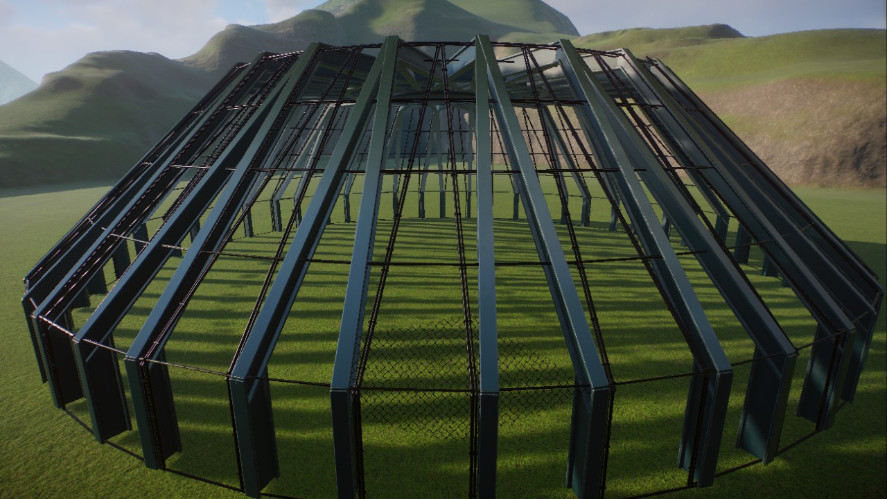 big cage, habitat, enclosure, Käfig