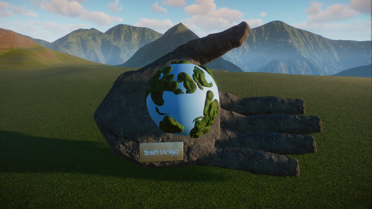 earth, globe, scenery, Hand mit Erdball