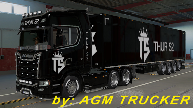 SKIN TRUCK SCANIA S E REBOQUE (THUR S2) - CANAL AGM TRUCKER