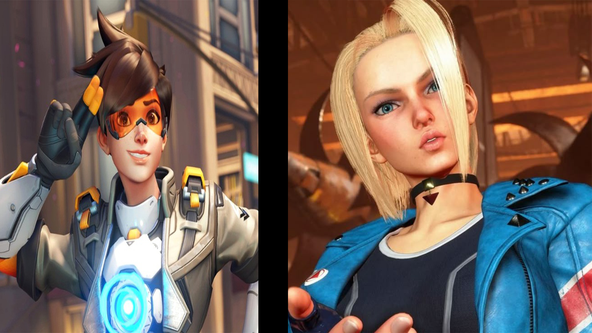 R-18 Tracer (Overwatch) and Cammy White (Street Fighter) animated Pills
