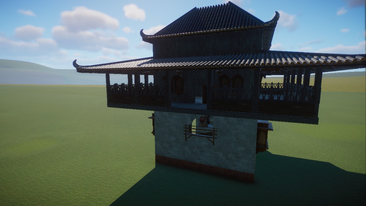 Asian viewing tower