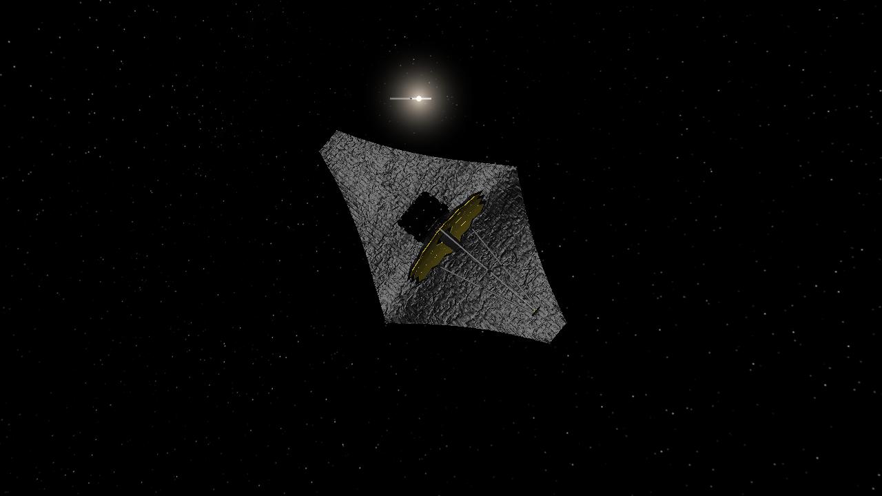 James Webb L2 distance simulation