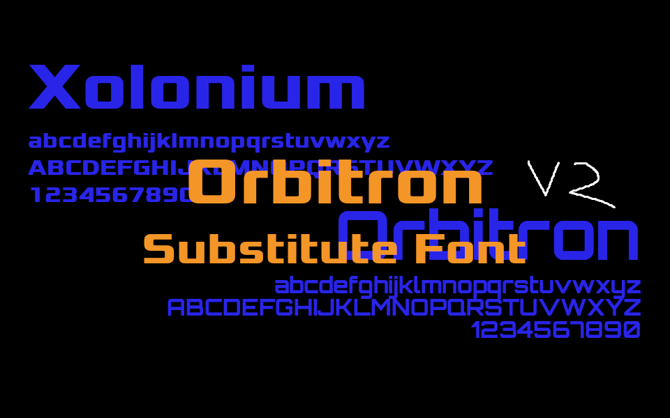 Orbitron Substitute Font (by Valck) vFixed preview