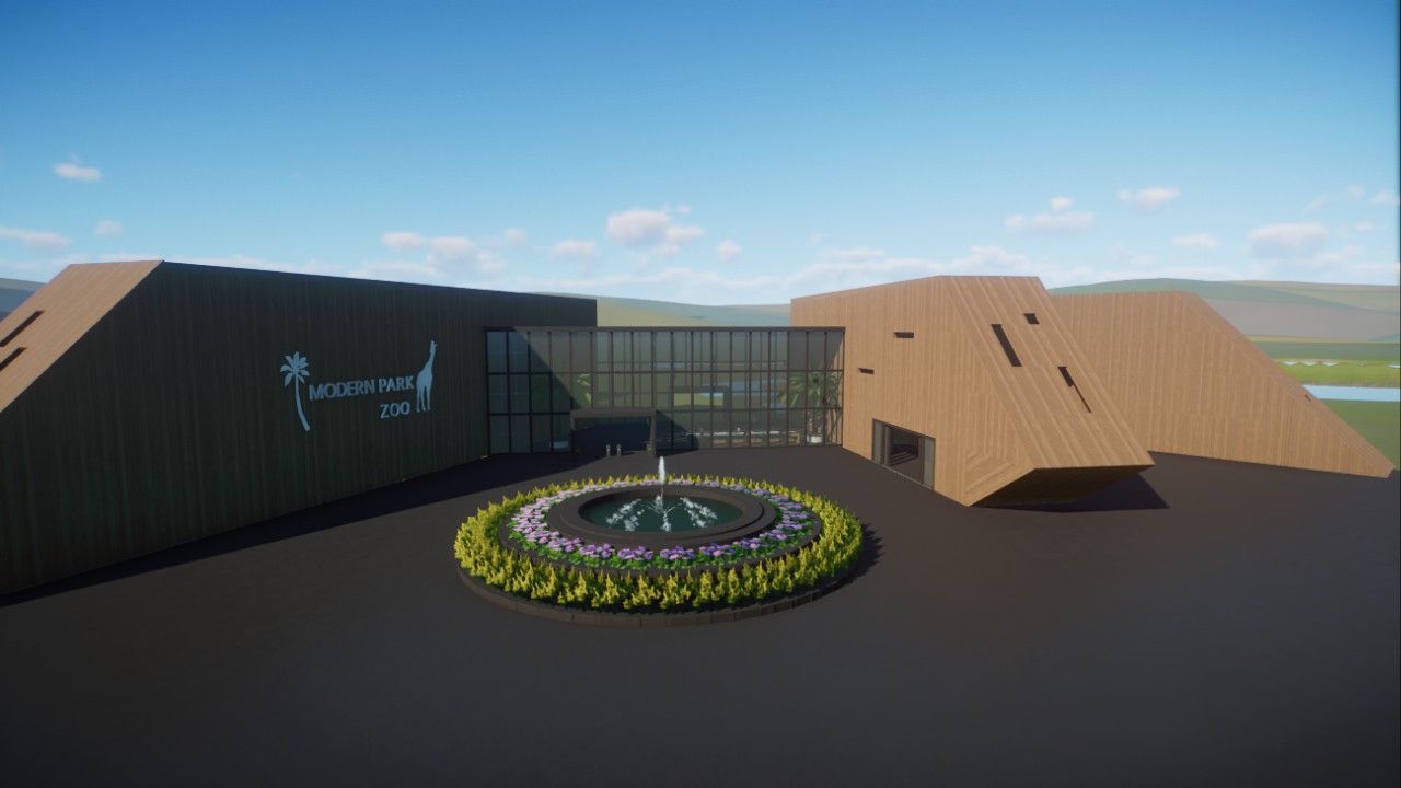Modern zoo entrance 现代动物园入口