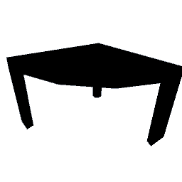 Corner table black