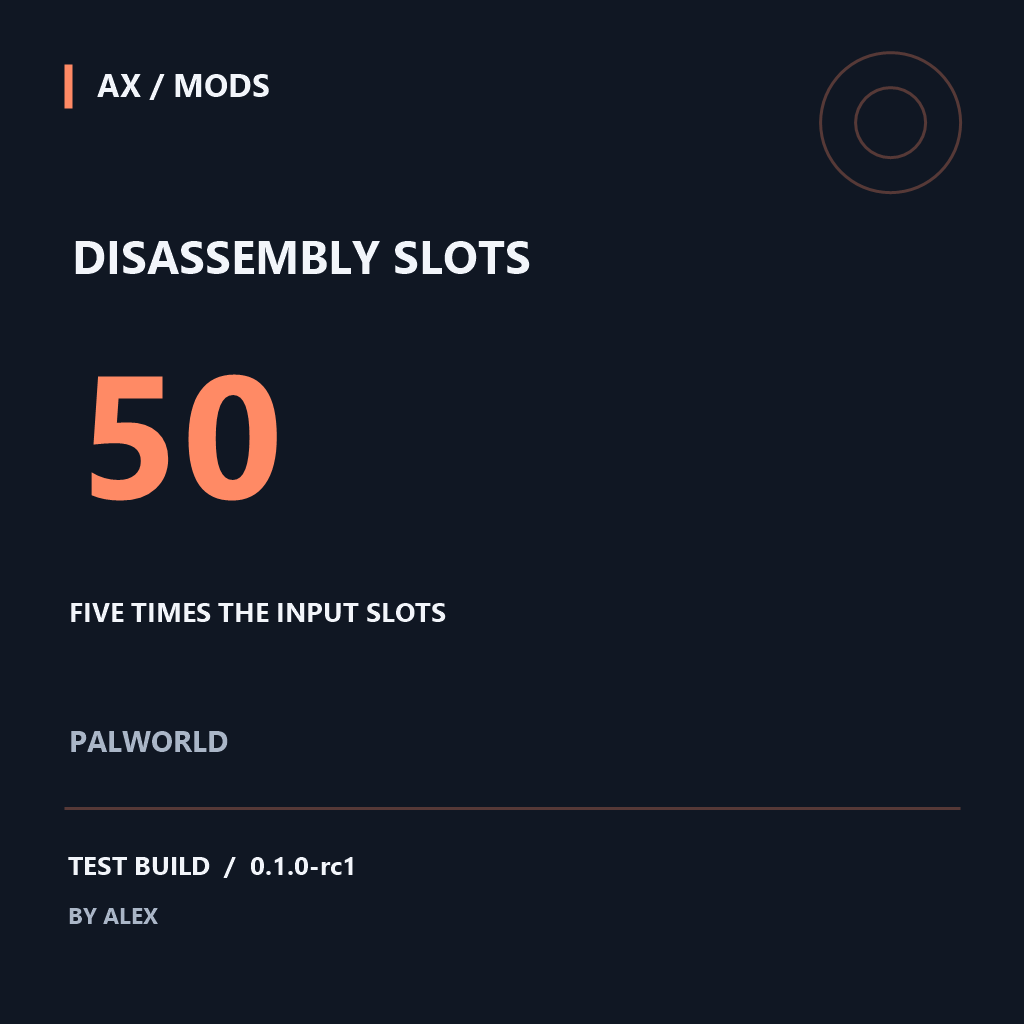 Disassembler Waiting Slots ×5