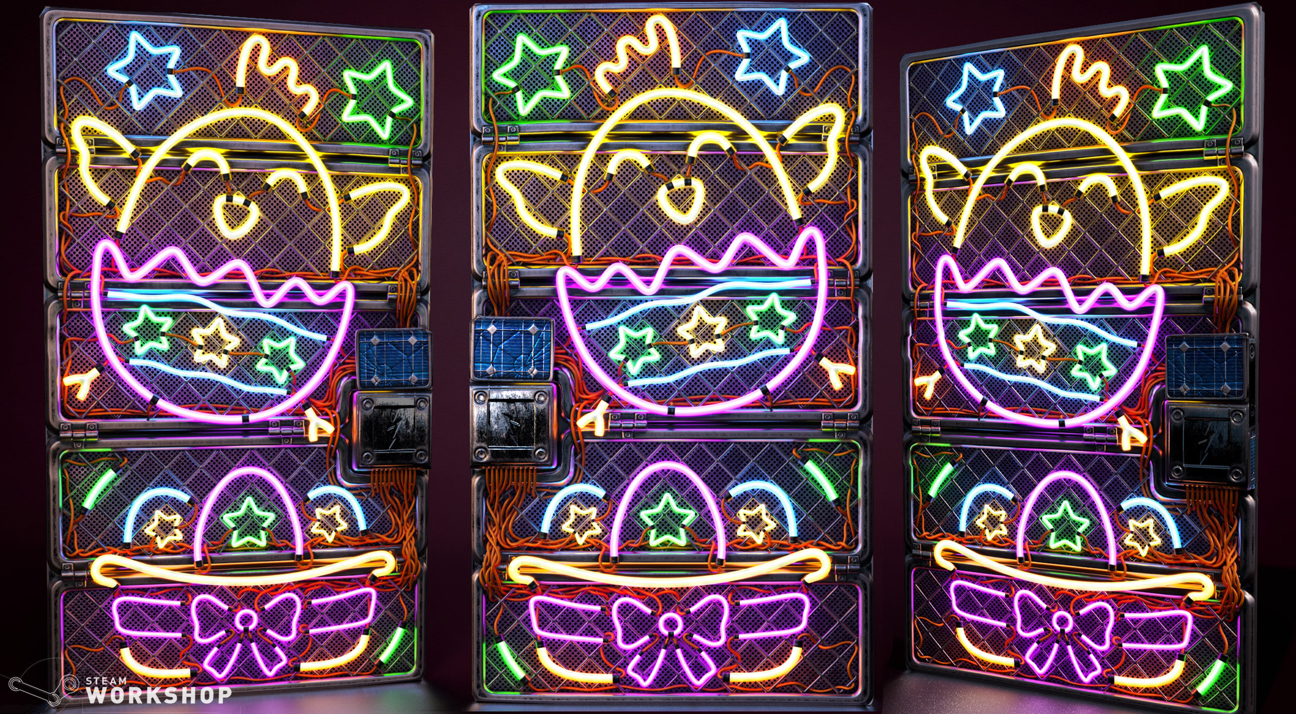 Neon Rise Sheet Metal Door