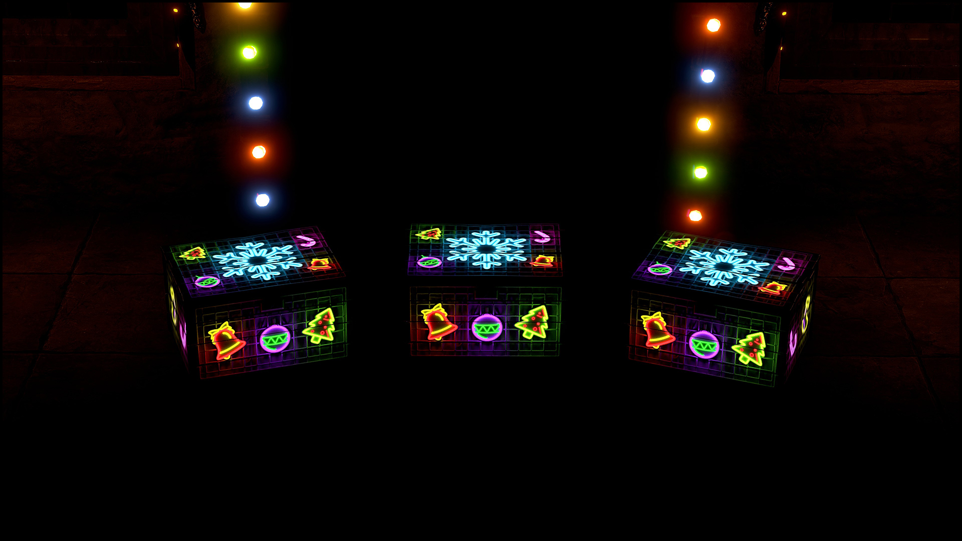Neon Snowflake Small Box