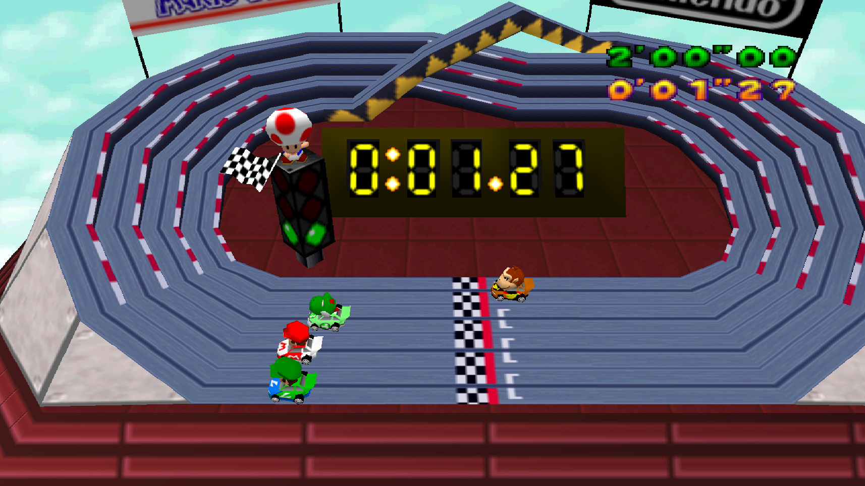 Mario Party 1' Stock Car Derby Track 1