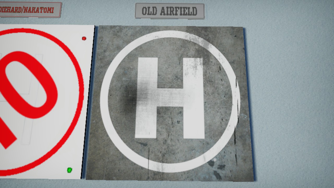 Worn Helicopter Pad - Old Airfield - Light emissive 8m square