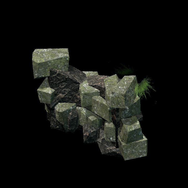 Jungle Ruins - Wall curve 1 B