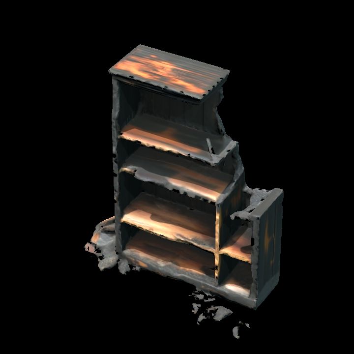 Burnt furniture - cupboard 1