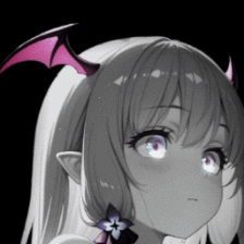 girl dark background / colored 4K +18