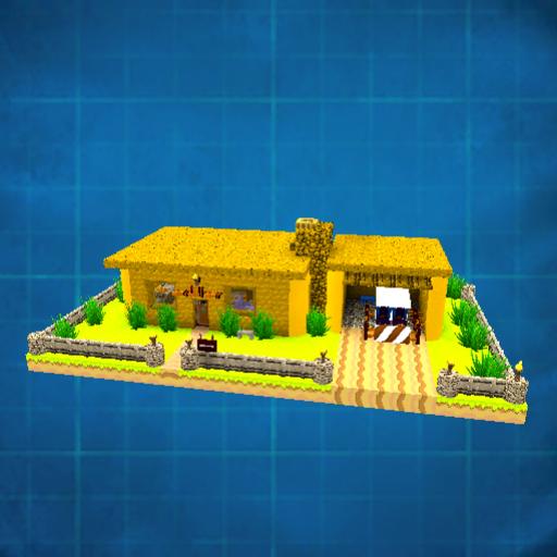Flintstone house - with garage