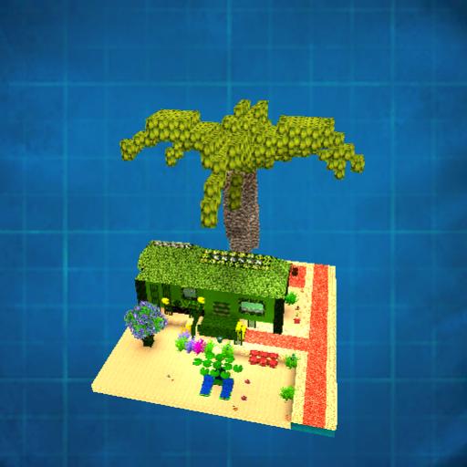 beach trailer under a palm tree