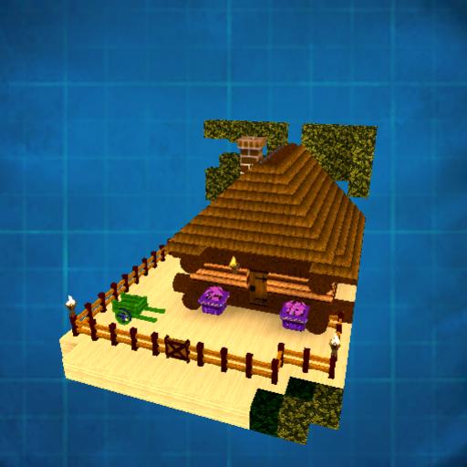 log cabin on the beach