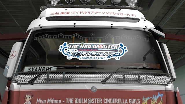 The Idolmaster Cinderella Girls Window Sticker for  Mercedes Actros MP4