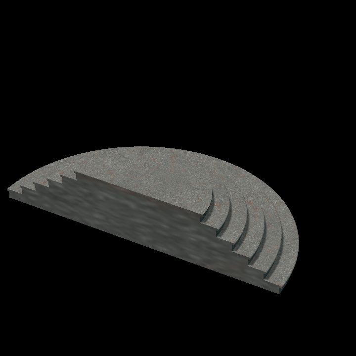 Half round platform 6 steps
