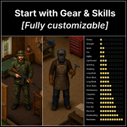 Flexible Spawn: Start with Gear & Skills – Project Zomboid Mod
