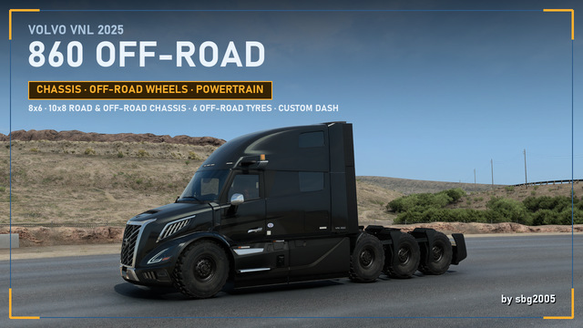 Volvo VNL 2025 - 860 Off-road Cab & Chassis Addon preview