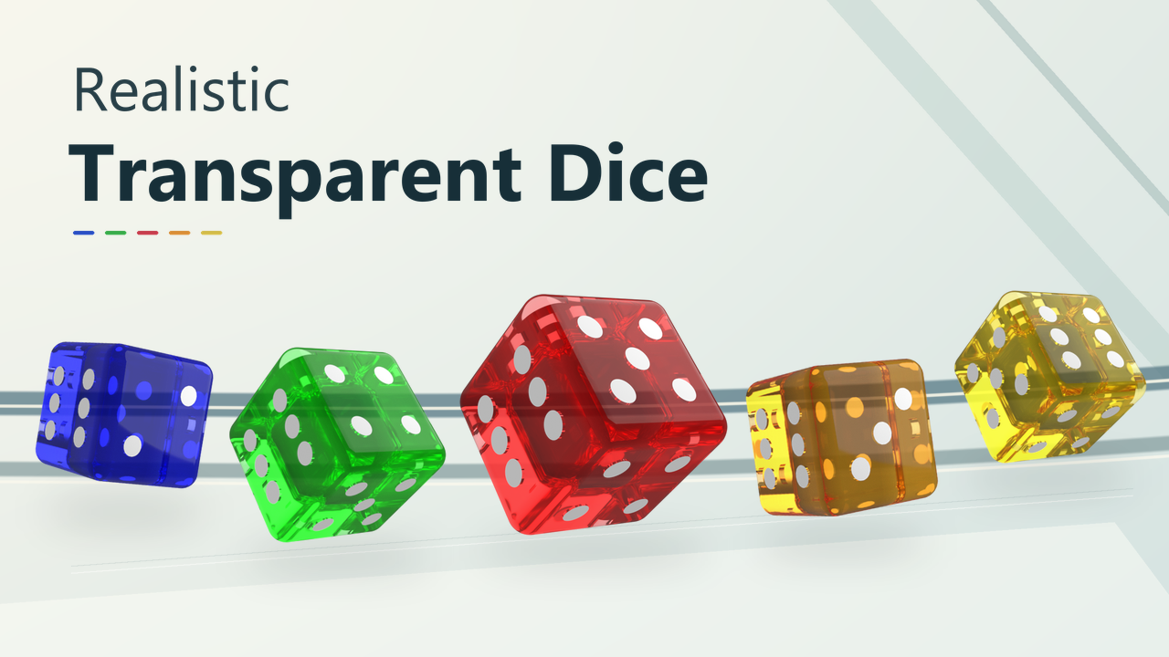 Realistic Transparent Dice preview
