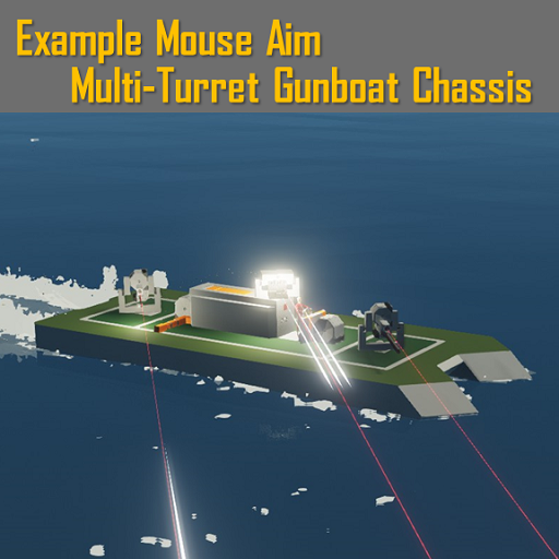 Target Drone Boat/Gunboat Chassis with Multi-turret Mouse Aim preview