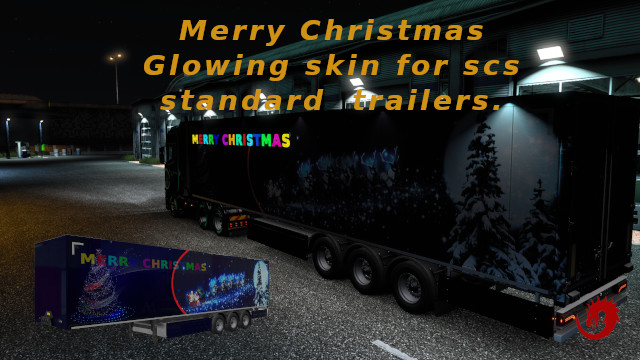 Christmas Glowing Skin for scs box trailers