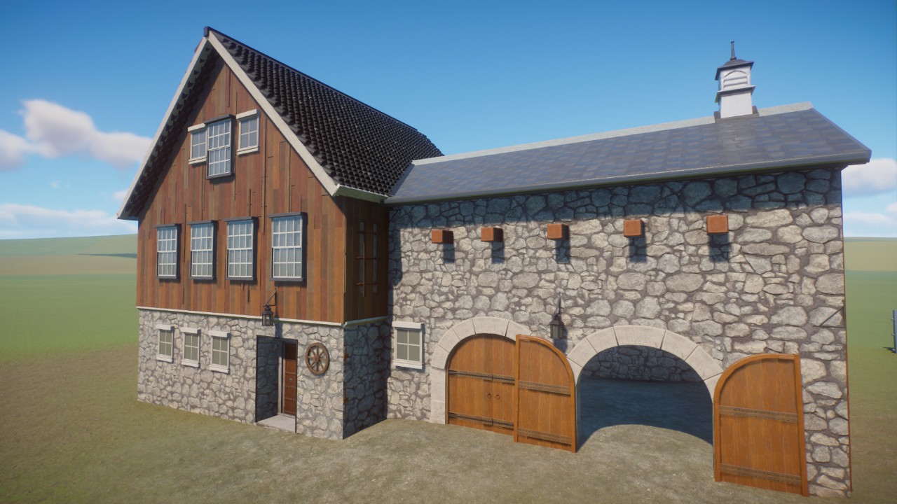 Large Rustic Alpine Barn - By Toves