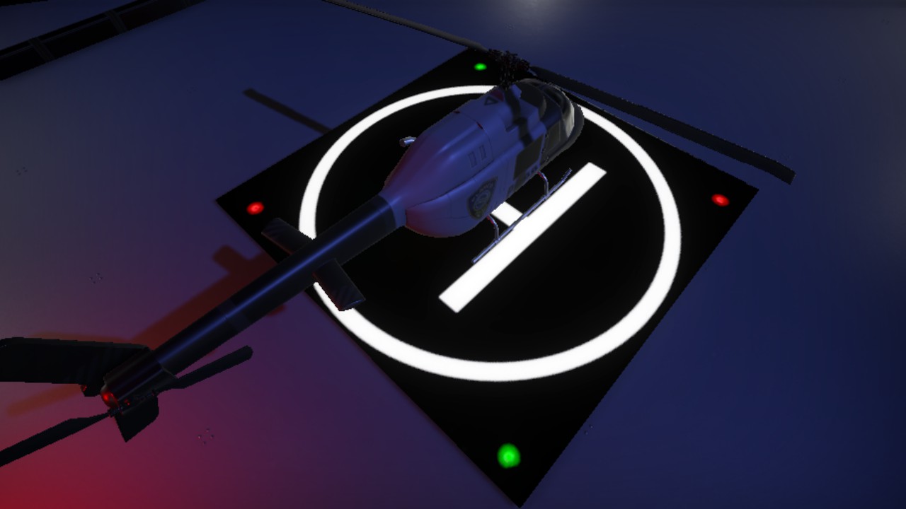 Helicopter Landing Pad Square - light emissive - TMTK