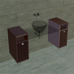 Glass Sink Mahagoni
