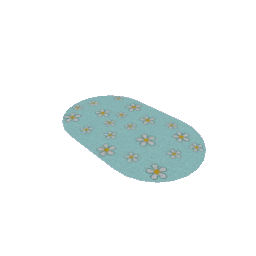 Rug - Aqua Daisies