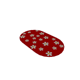 Rug - Red Daisies