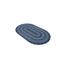Rug - Braided Blue