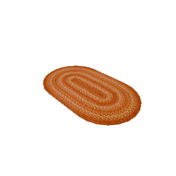 Rug - Braided Orange