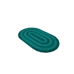 Rug - Braided Teal