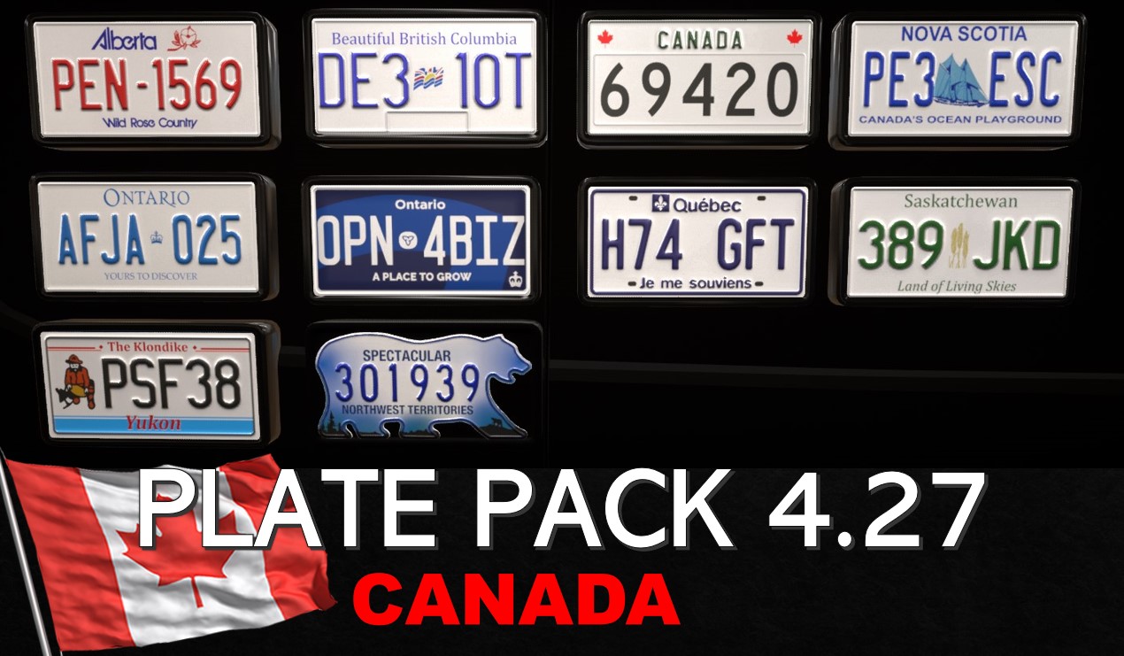 CANADA Numberplate Pack 4.27