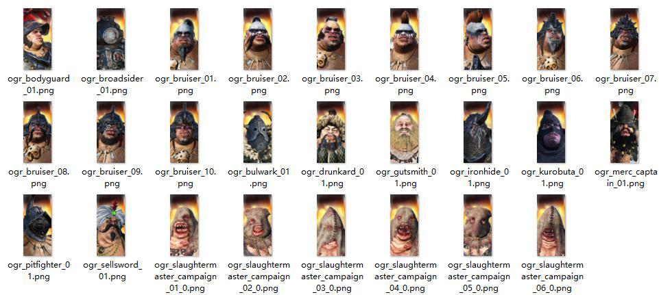 Some Orge Kingdom Mod's Hero Unitcards Unified