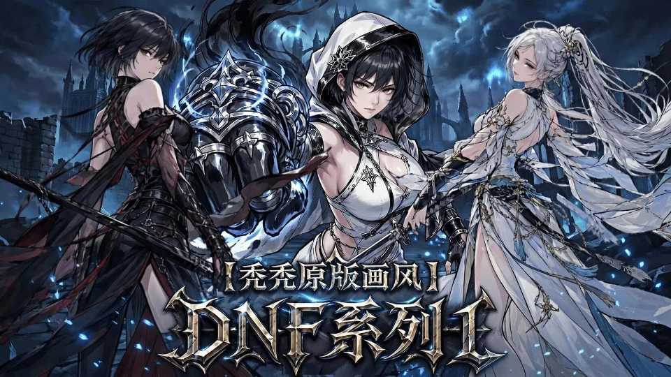 【秃秃原版画风】DNF系列1（3*女立绘+NPC+战斗小人）