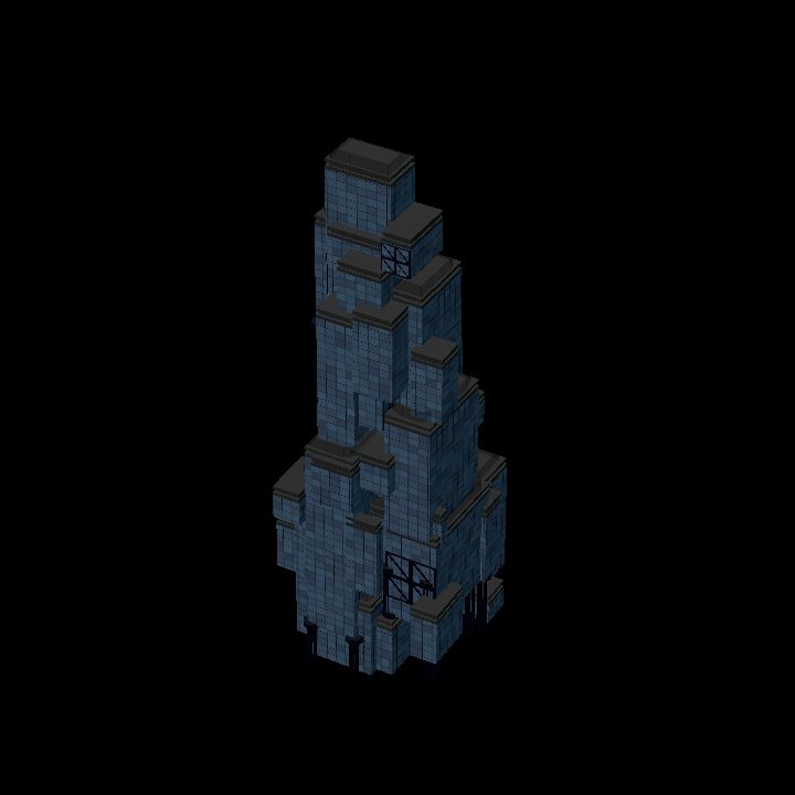 Low Poly Scifi Towers F 3 