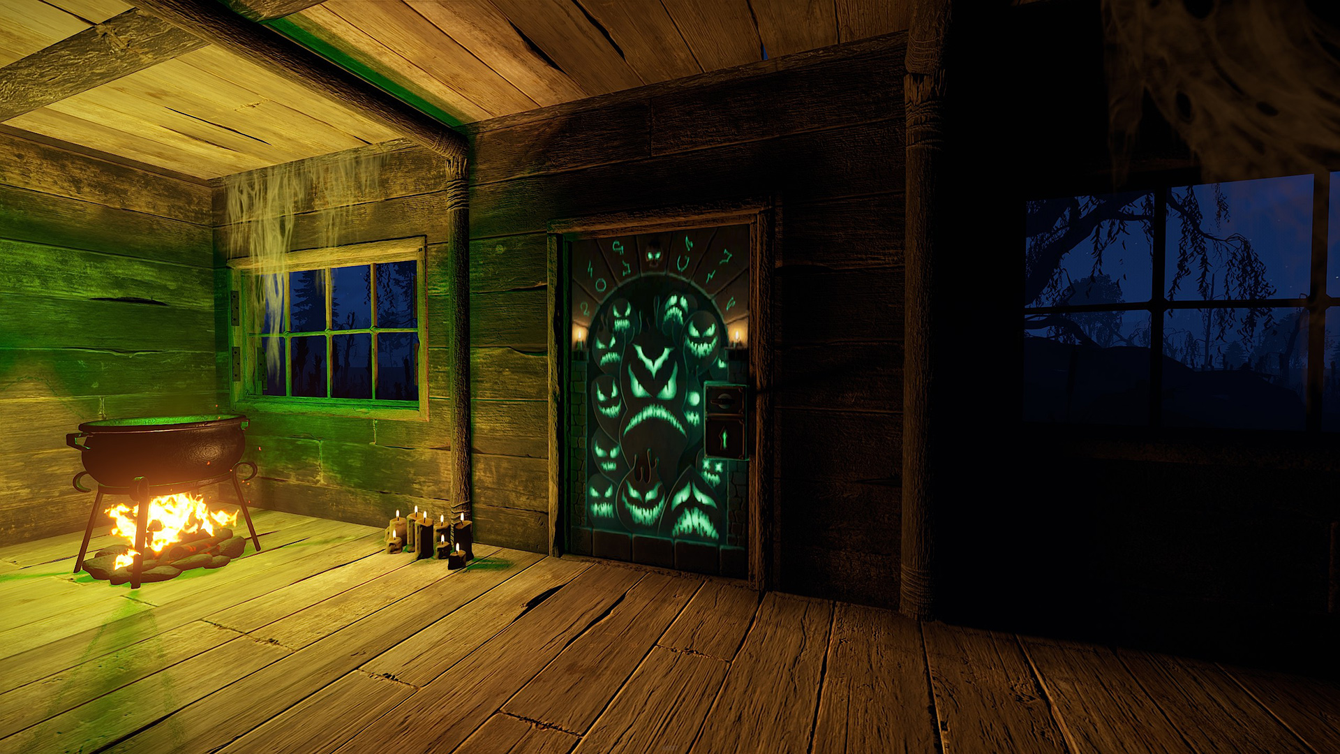 Ghostly Flame Door