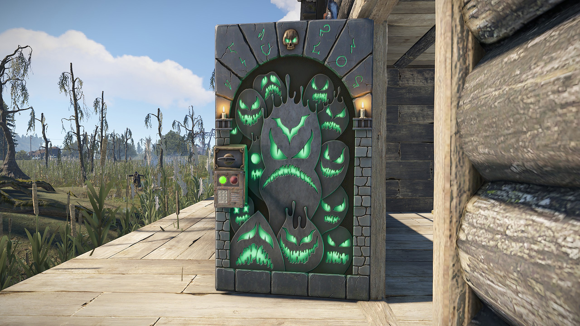Ghostly Flame Door