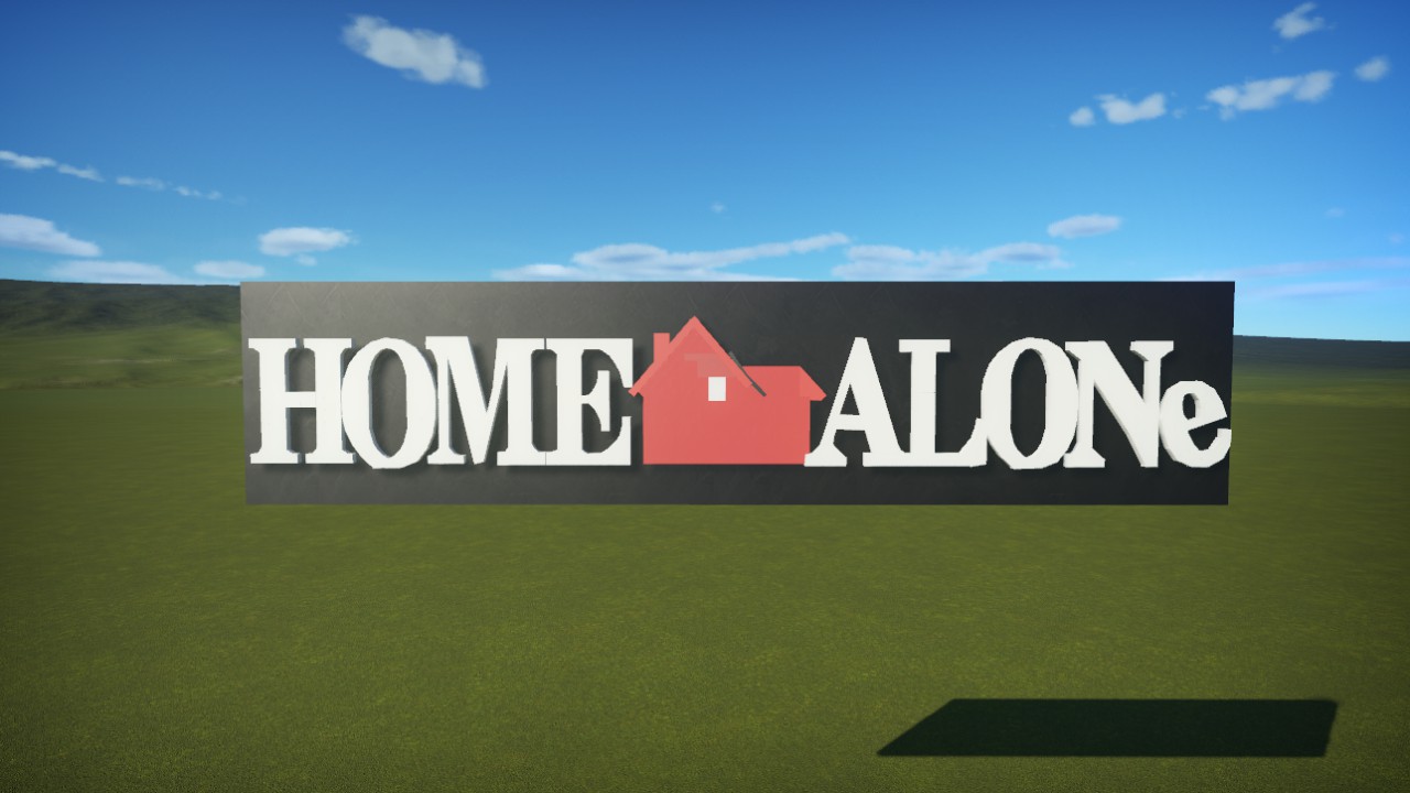 Home Alone Logo Sign