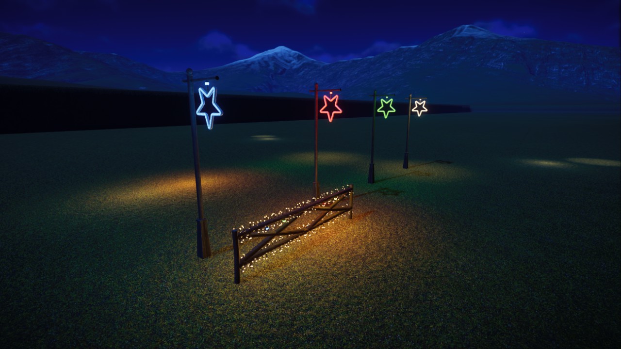 Festive Lights and Fence Set