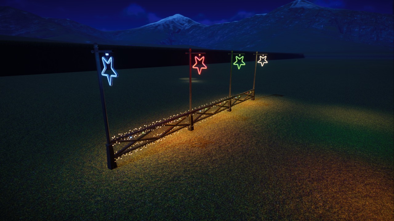 Festive Fence and Lights 1