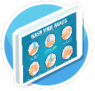 Hand washing Canvas Size