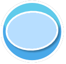 Solid Colored Rug - Blue Circle