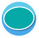 Solid Colored Rug - Teal Circle