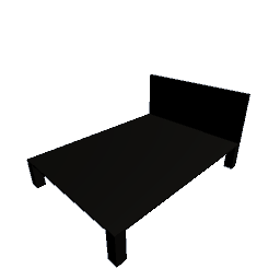 Basic Double Bed Base - Black