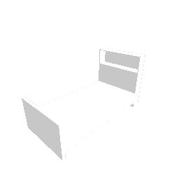 Single Bookshelf Bed - White