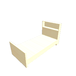 Single Bookshelf Bed - Beech